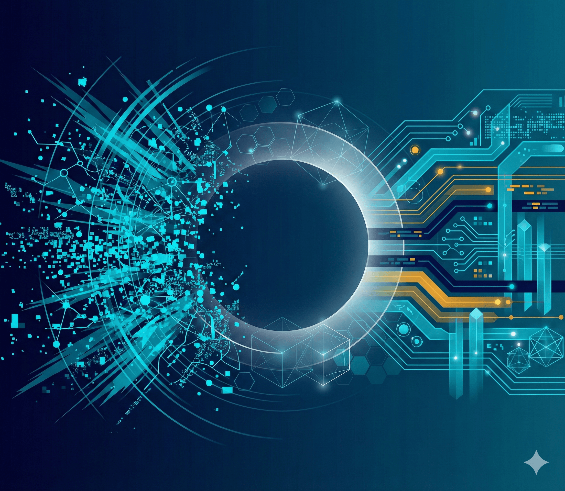 AI efficiency and decision frameworks visualization